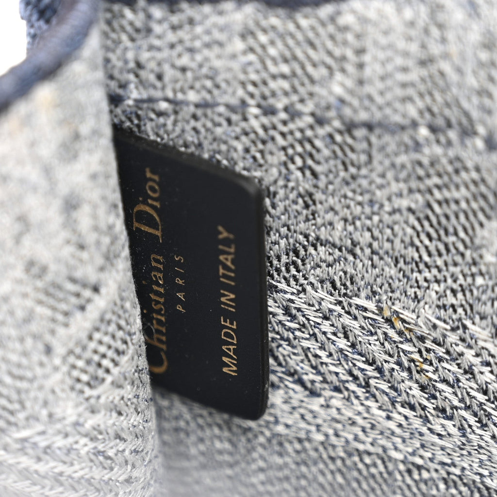 Oblique Denim Mini Book Tote Blue