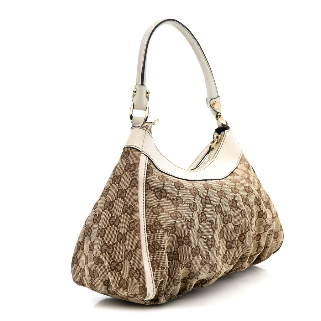 Monogram Medium D Gold Ring Hobo White