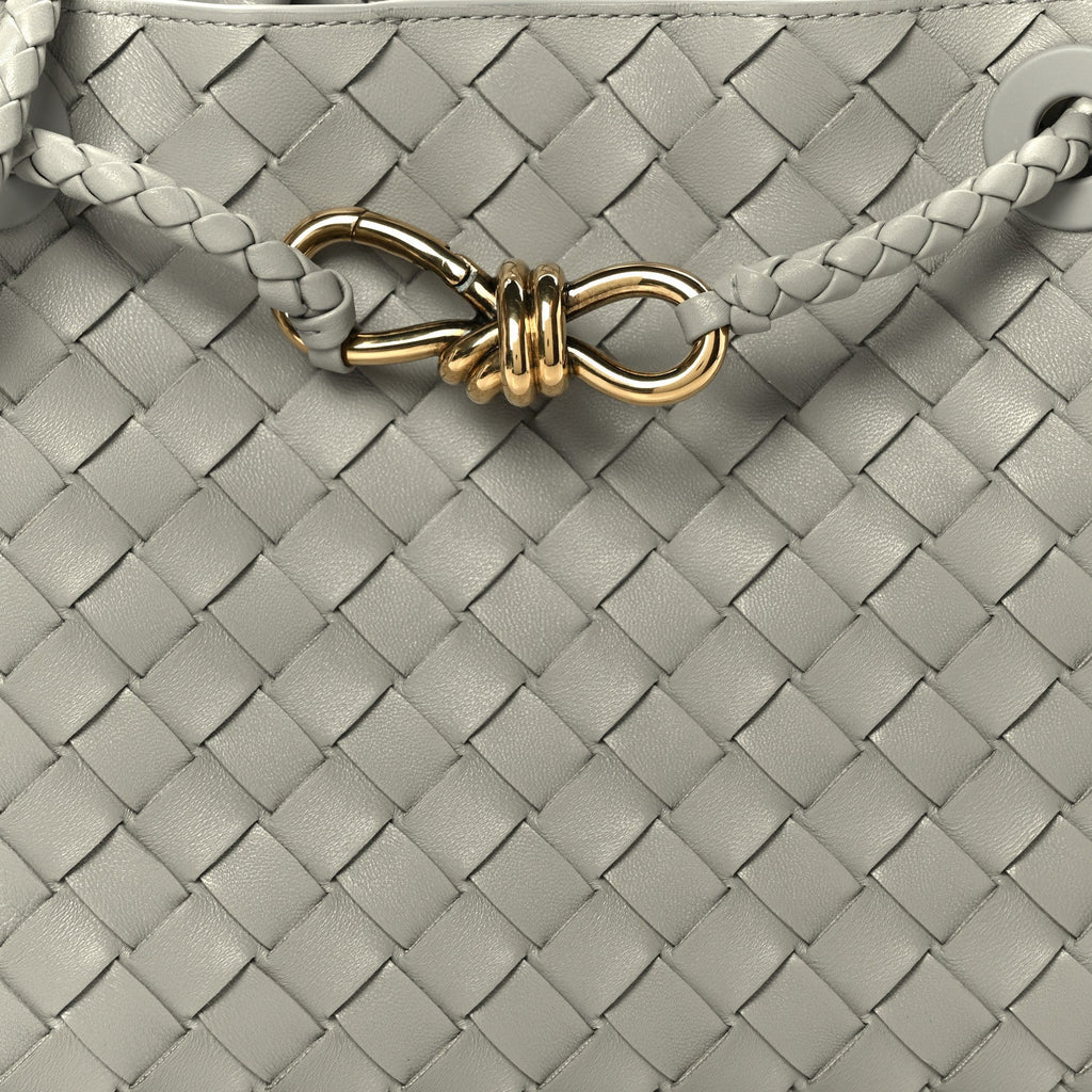 Nappa Intrecciato Small Andiamo Shoulder Bag Sterling