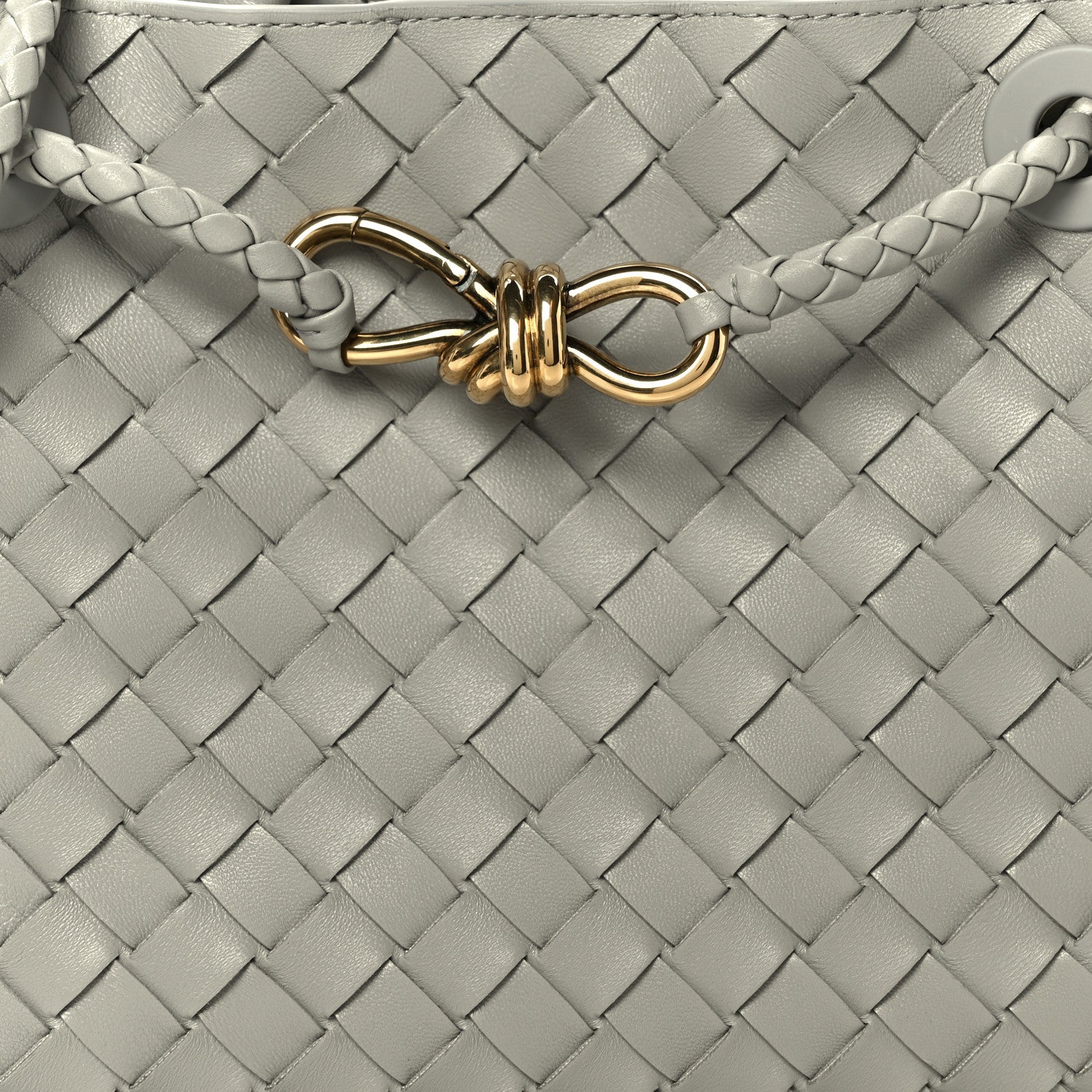 Nappa Intrecciato Small Andiamo Shoulder Bag Sterling