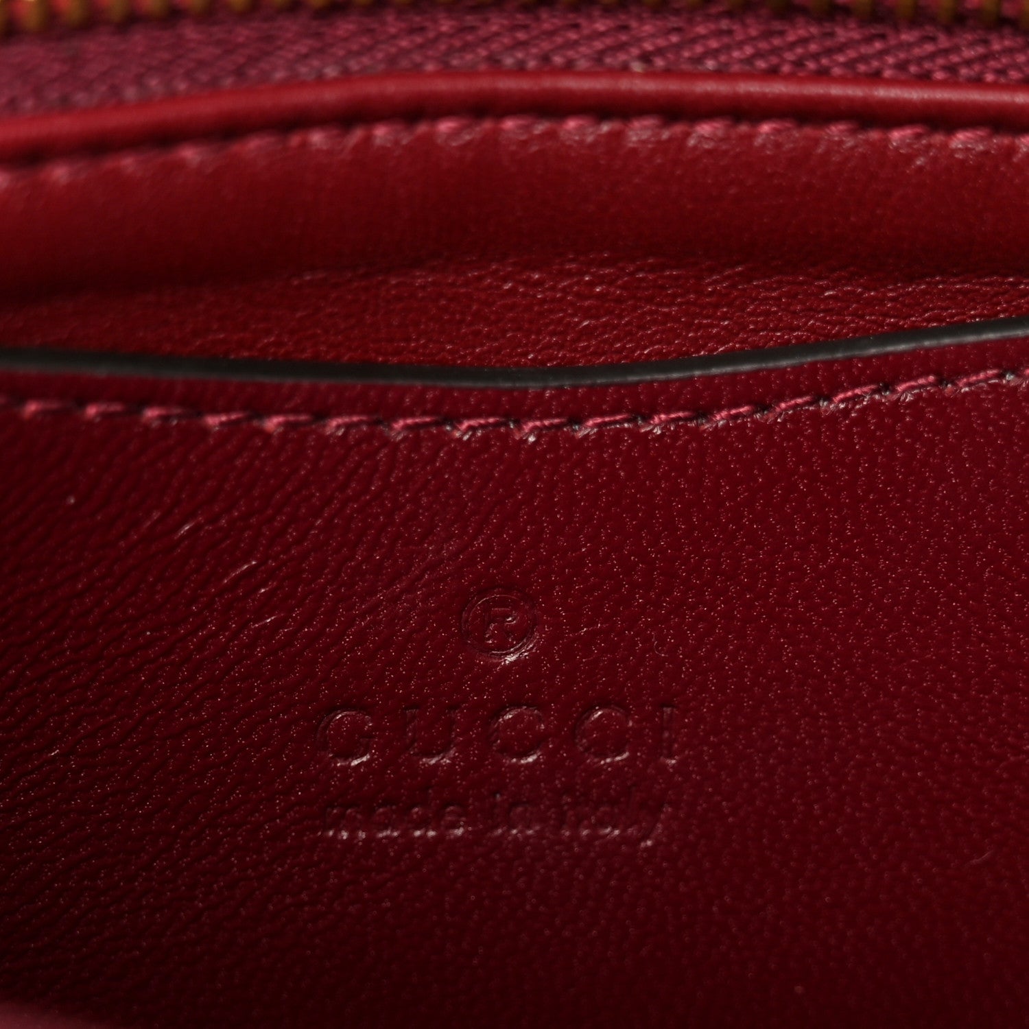 Lambskin Embossed Mini GG Milano Top Handle Shoulder Bag Rosso Ancora