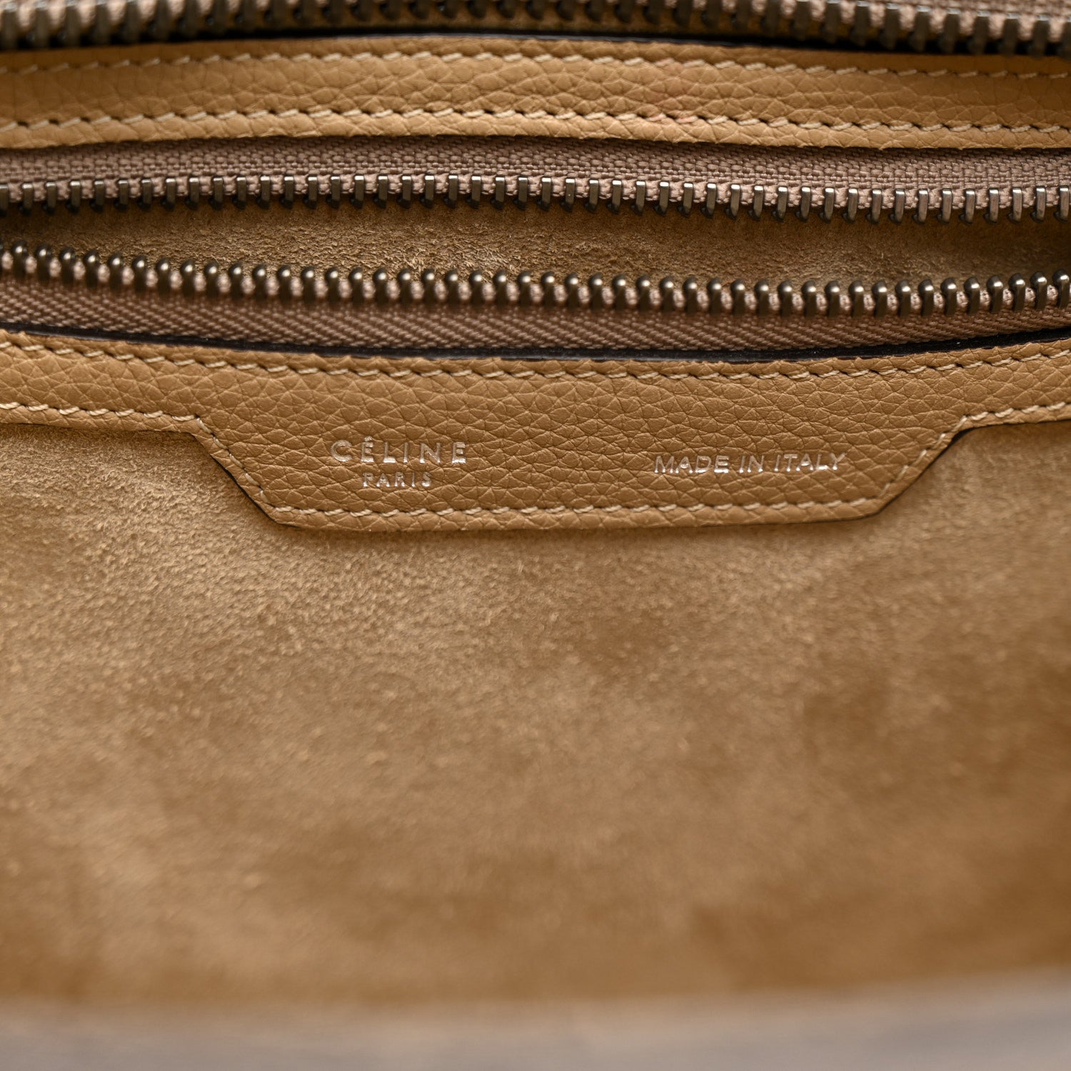 Drummed Calfskin Micro Luggage Dune