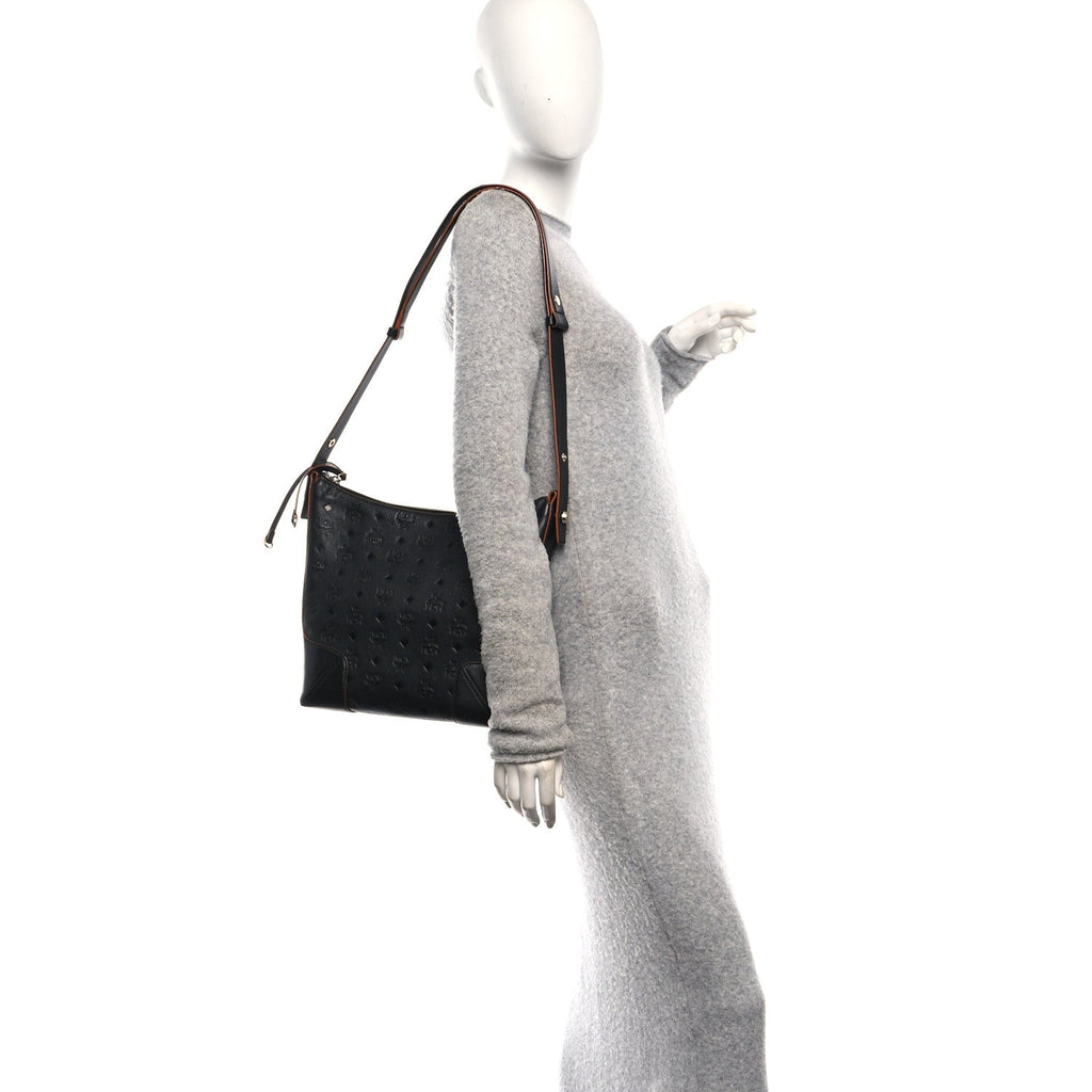 Calfskin Ottomar Monogram Klara Medium Hobo Black