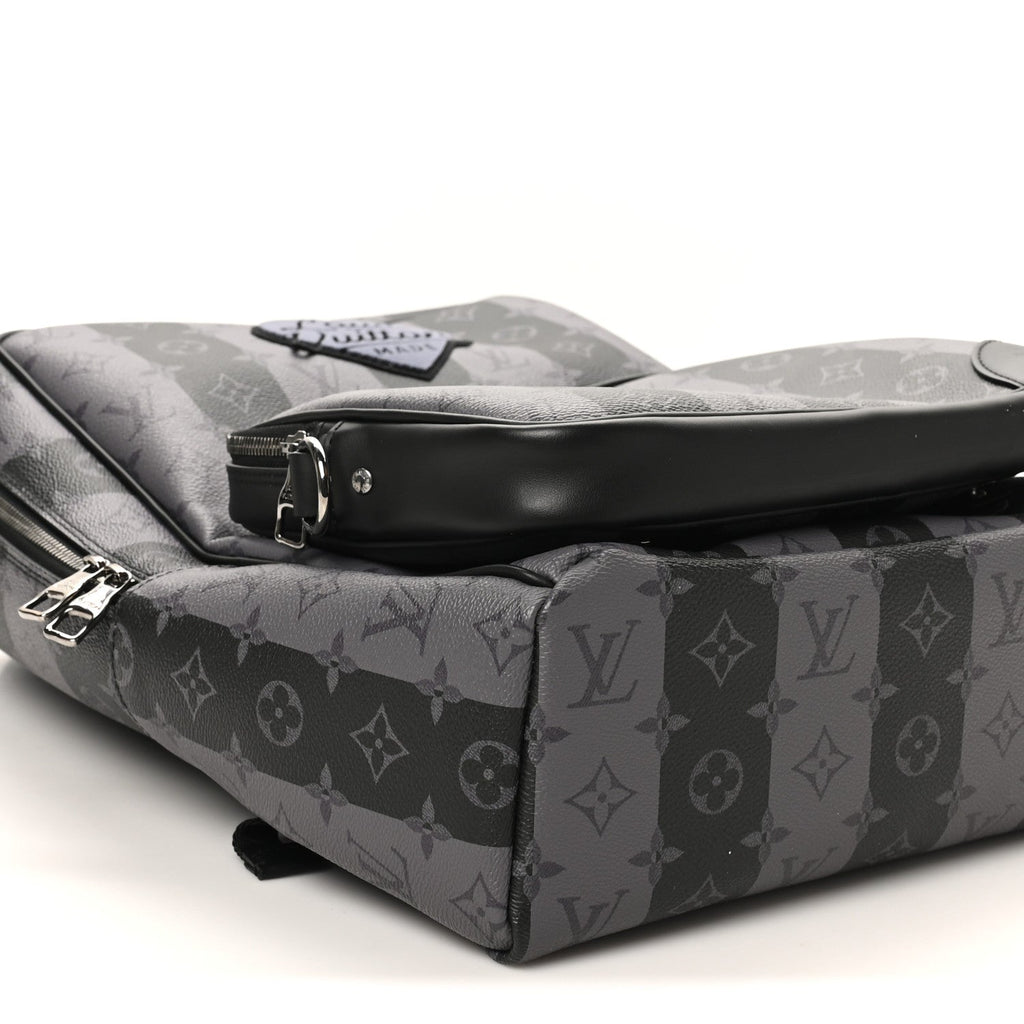 X NIGO Monogram Eclipse Stripes LV Heart Modular Utilitary Backpack