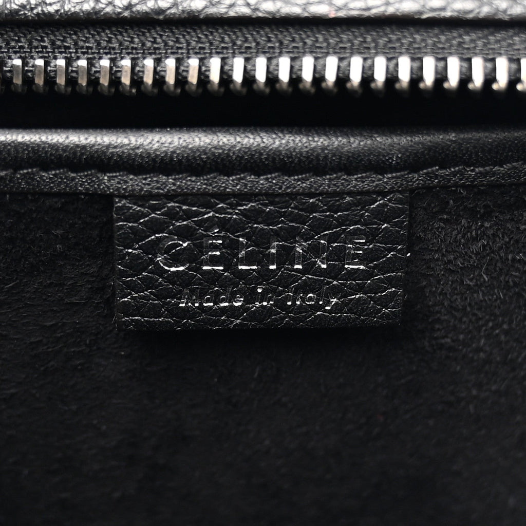 Drummed Calfskin Nano Luggage Black