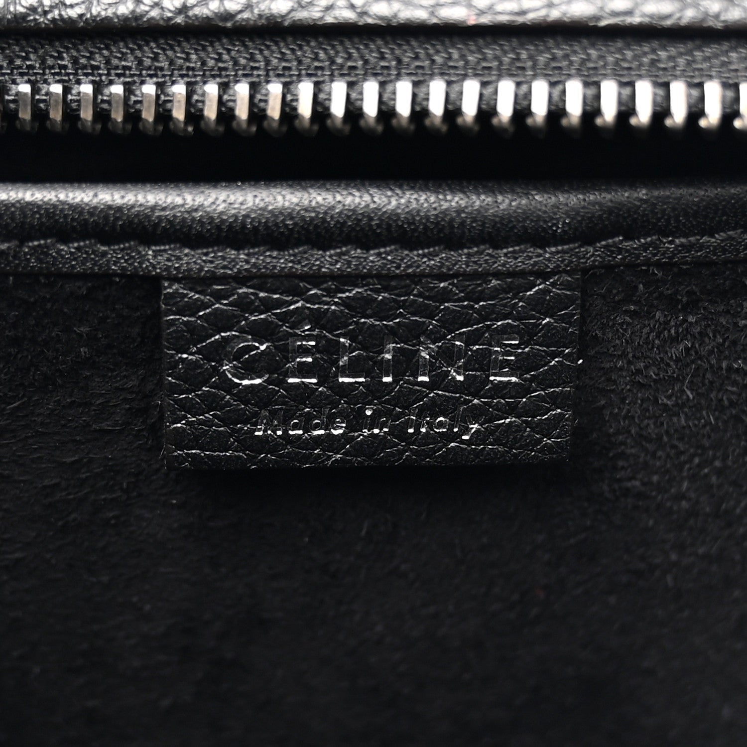 Drummed Calfskin Nano Luggage Black