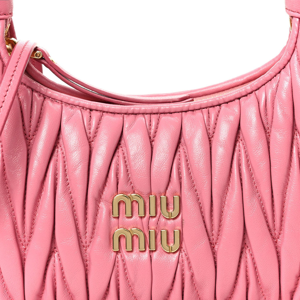 Nappa Matelasse Small Wander Hobo Pink