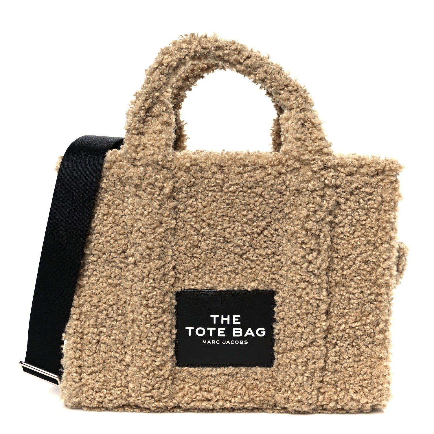 Polyester Cotton Medium The Teddy Traveler Tote Bag Beige