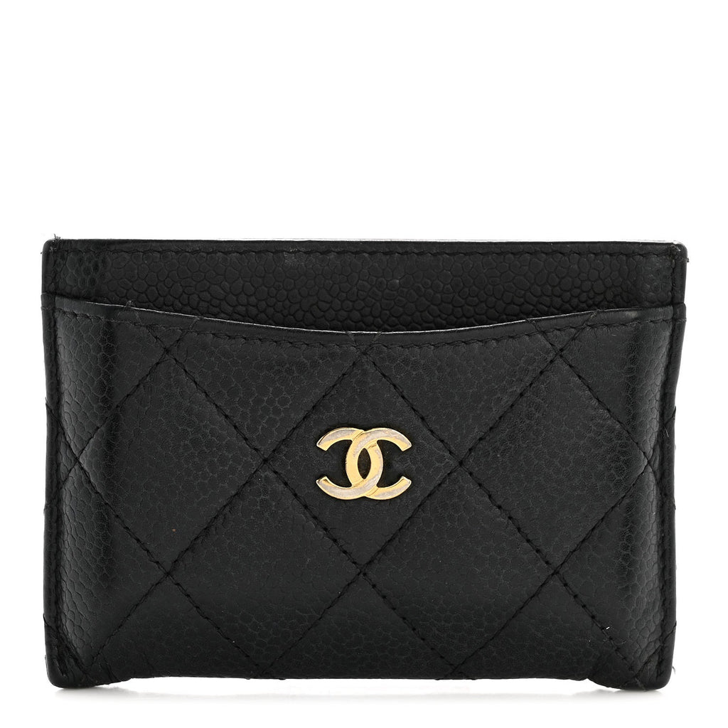 Caviar Quilted  Holder Black