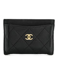Caviar Quilted  Holder Black