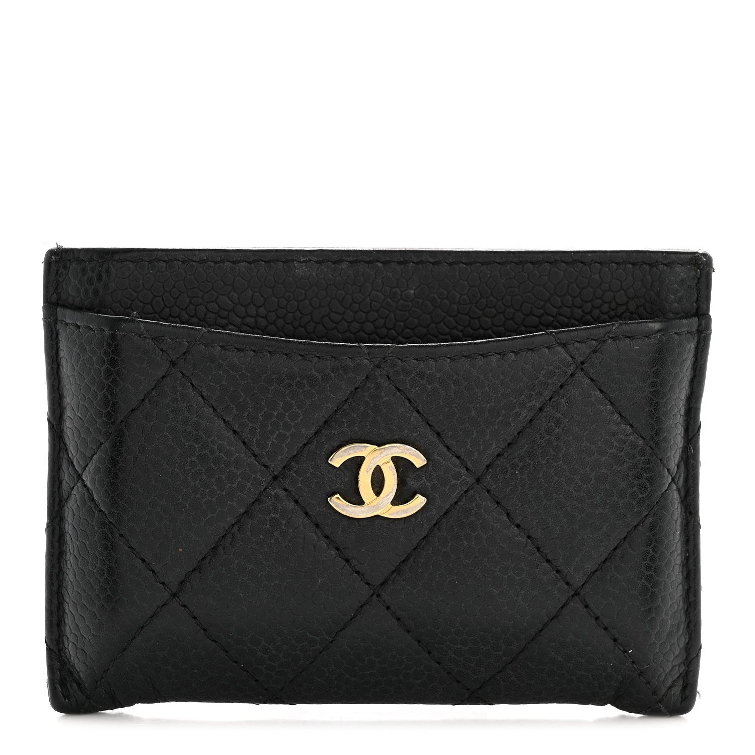 Caviar Quilted  Holder Black