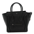 Drummed Calfskin Micro Luggage Black