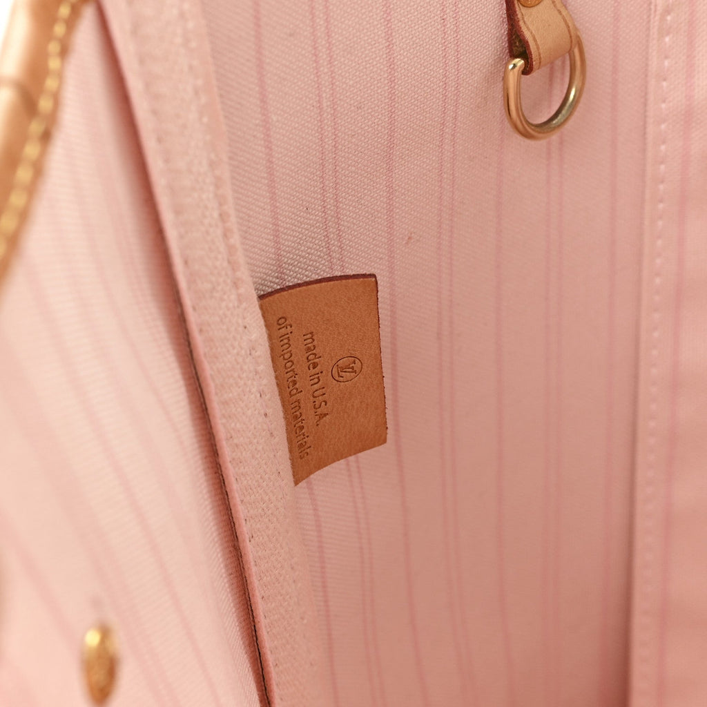 Damier Azur Neo Neverfull MM Rose Ballerine