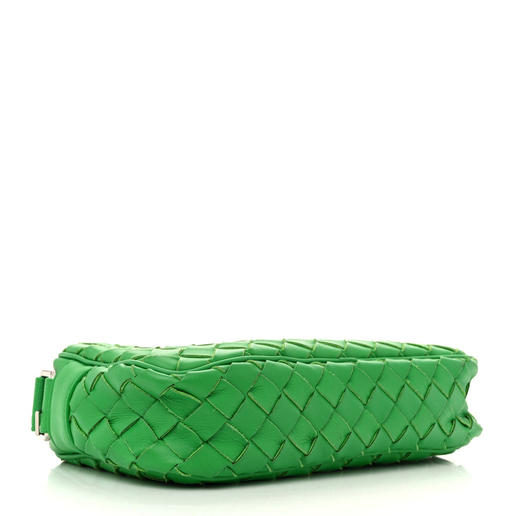 Calfskin Intrecciato Small Camera Bag Parakeet