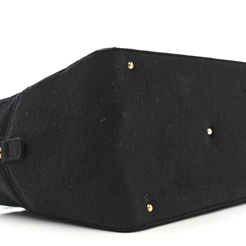Jersey Square Quilted Bowler Black