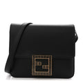 Vitello King Crystal Fab Crossbody Bag Black