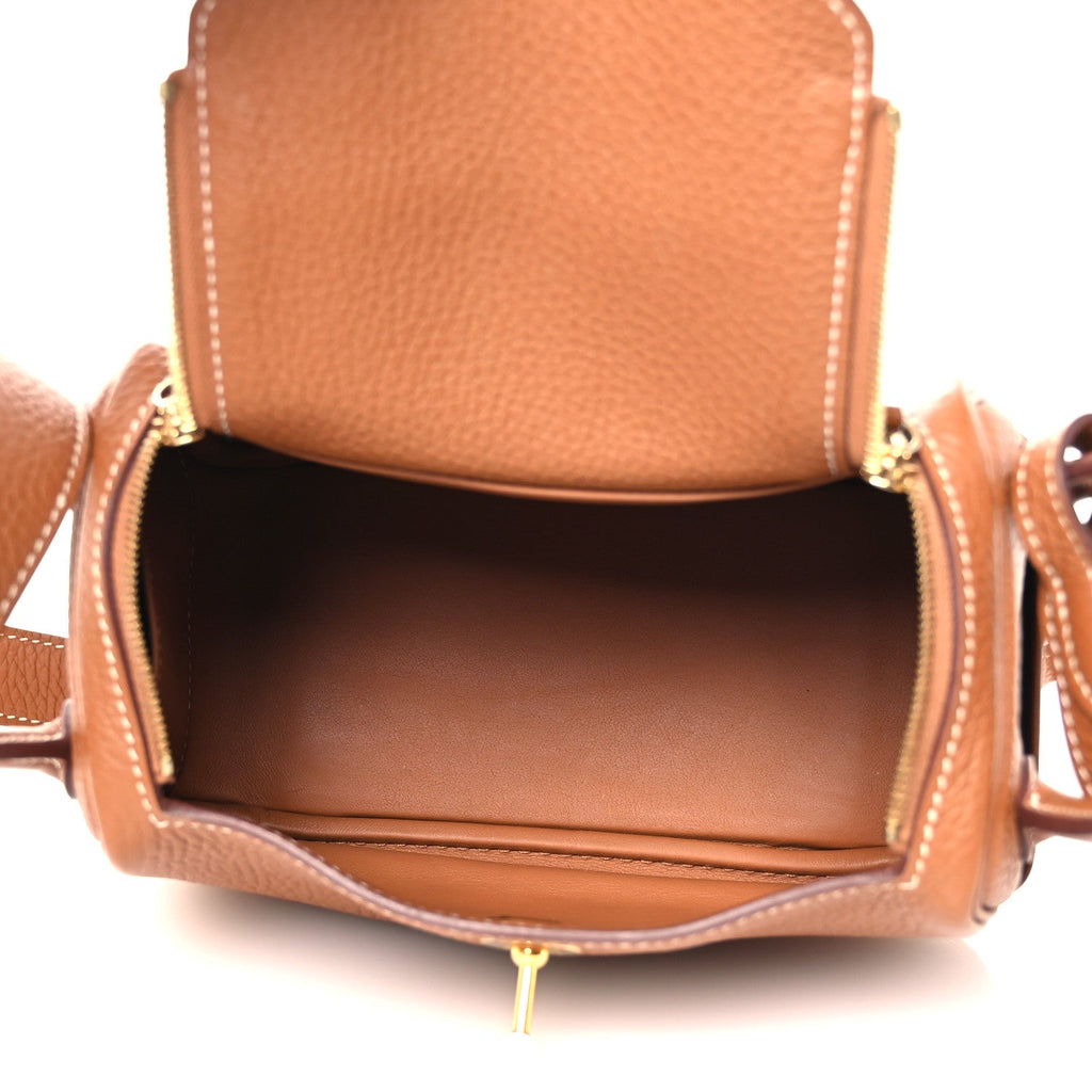 Taurillon Clemence Mini Lindy 20 Gold