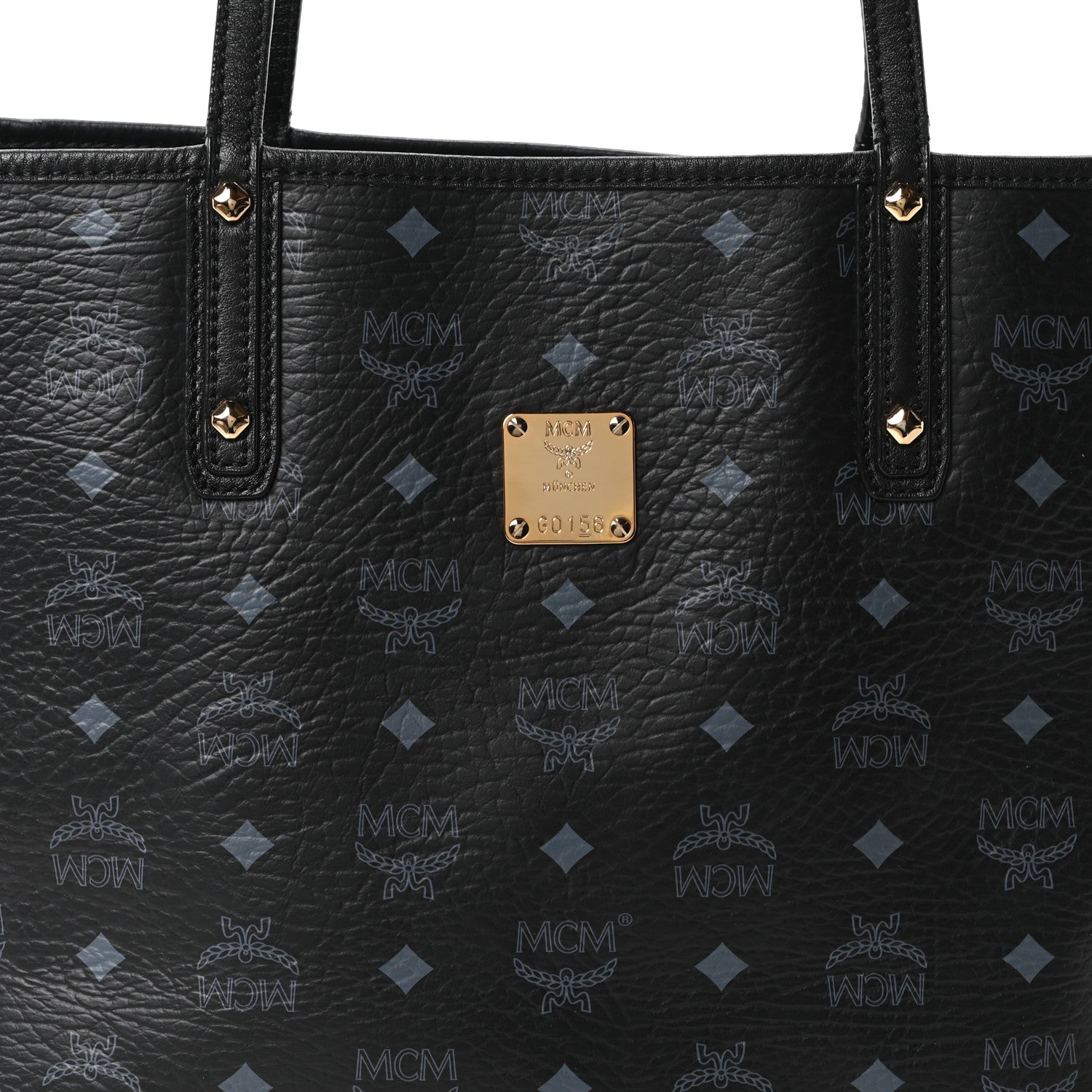 Visetos Medium Liz Reversible Shopper Tote Black