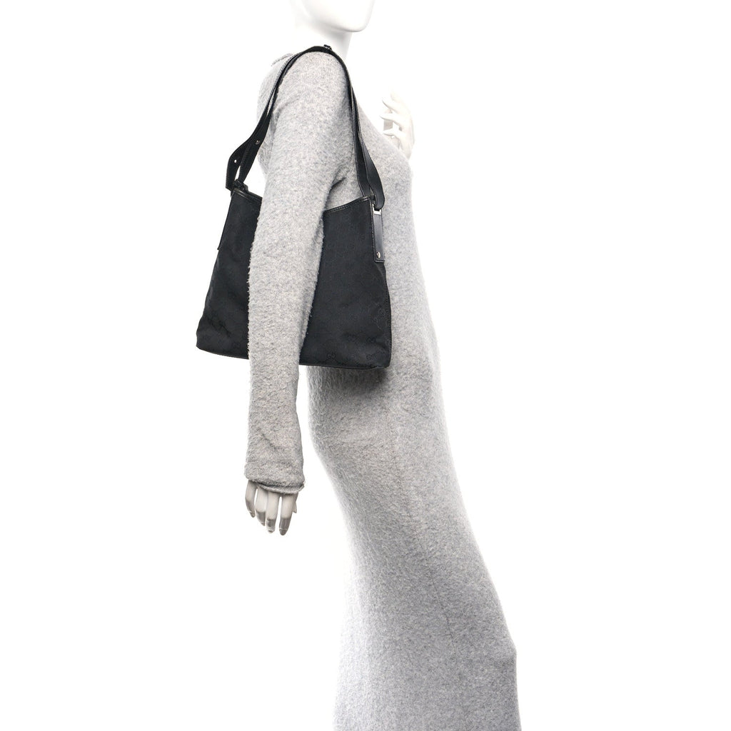 Monogram Piston Shoulder Bag Black