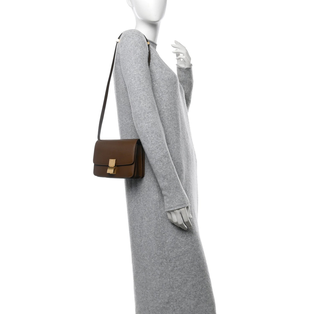 Smooth Calfskin Small Classic Box Flap Bag Camel