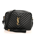Calfskin Matelasse Monogram Lou Camera Bag Black