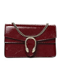 Crinkled Patent Mini Dionysus Shoulder Bag Rosso Ancora Red
