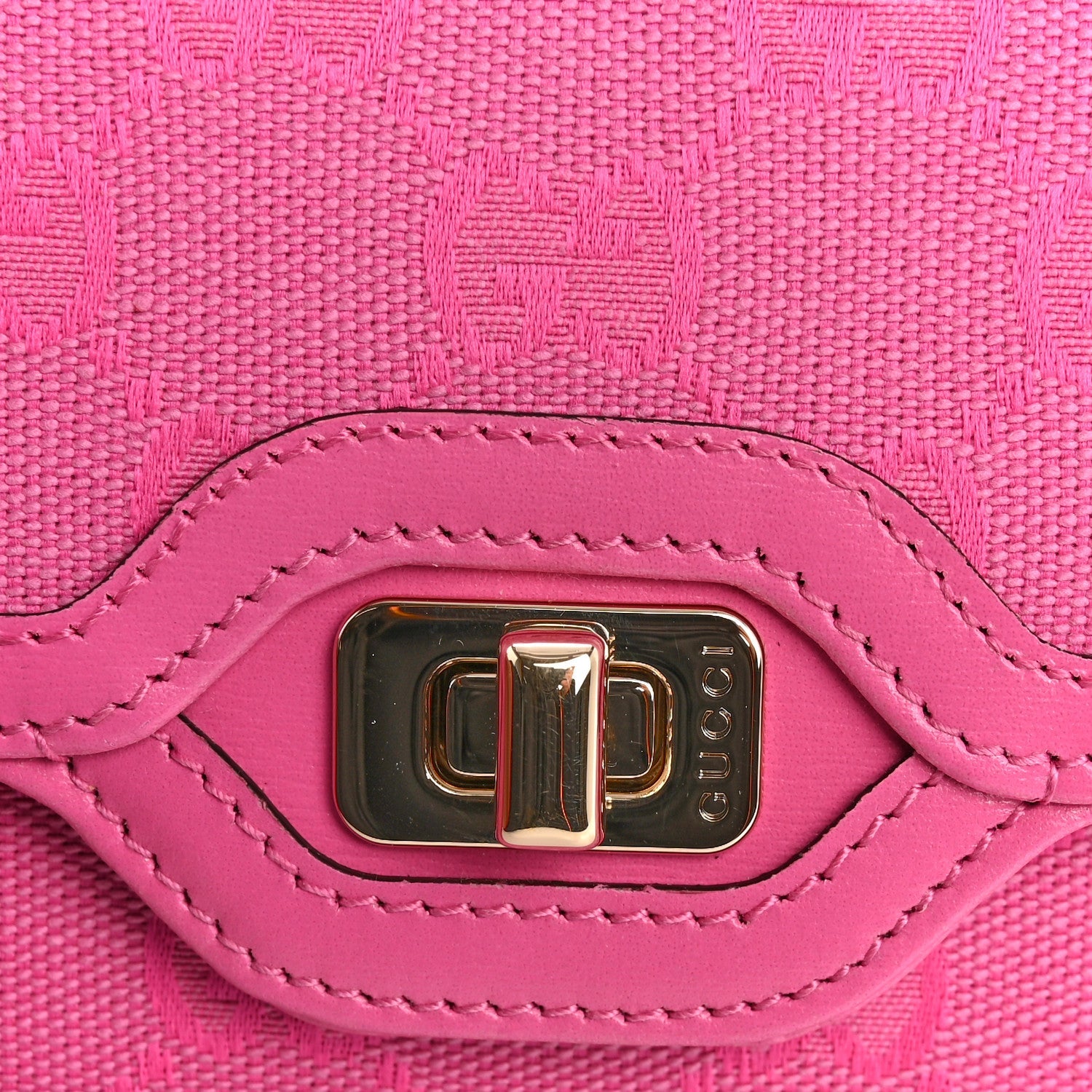 GG Monogram Scratch Lux Calfskin Mini Luce Shoulder Bag Rose Dark Blossom