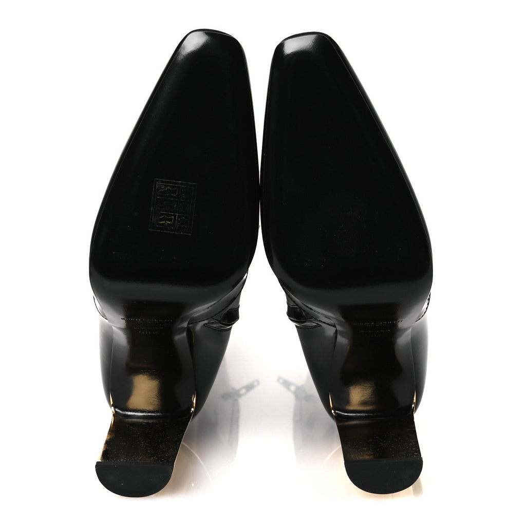 Vitello Marilyn Auteuil 105 Knee High Zip Boots 38.5 Black