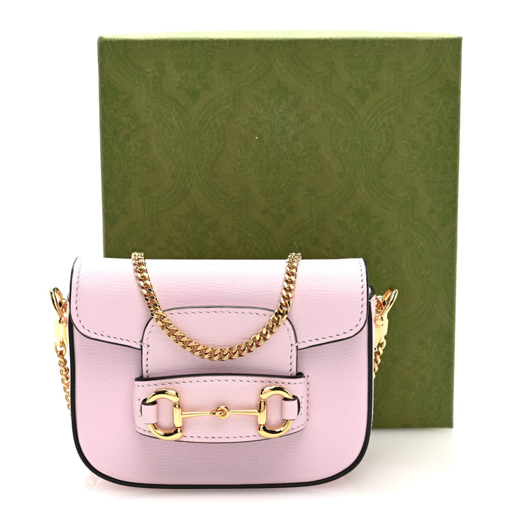 Calfskin Horsebit 1955 Super Mini Crossbody Bag Light Pink