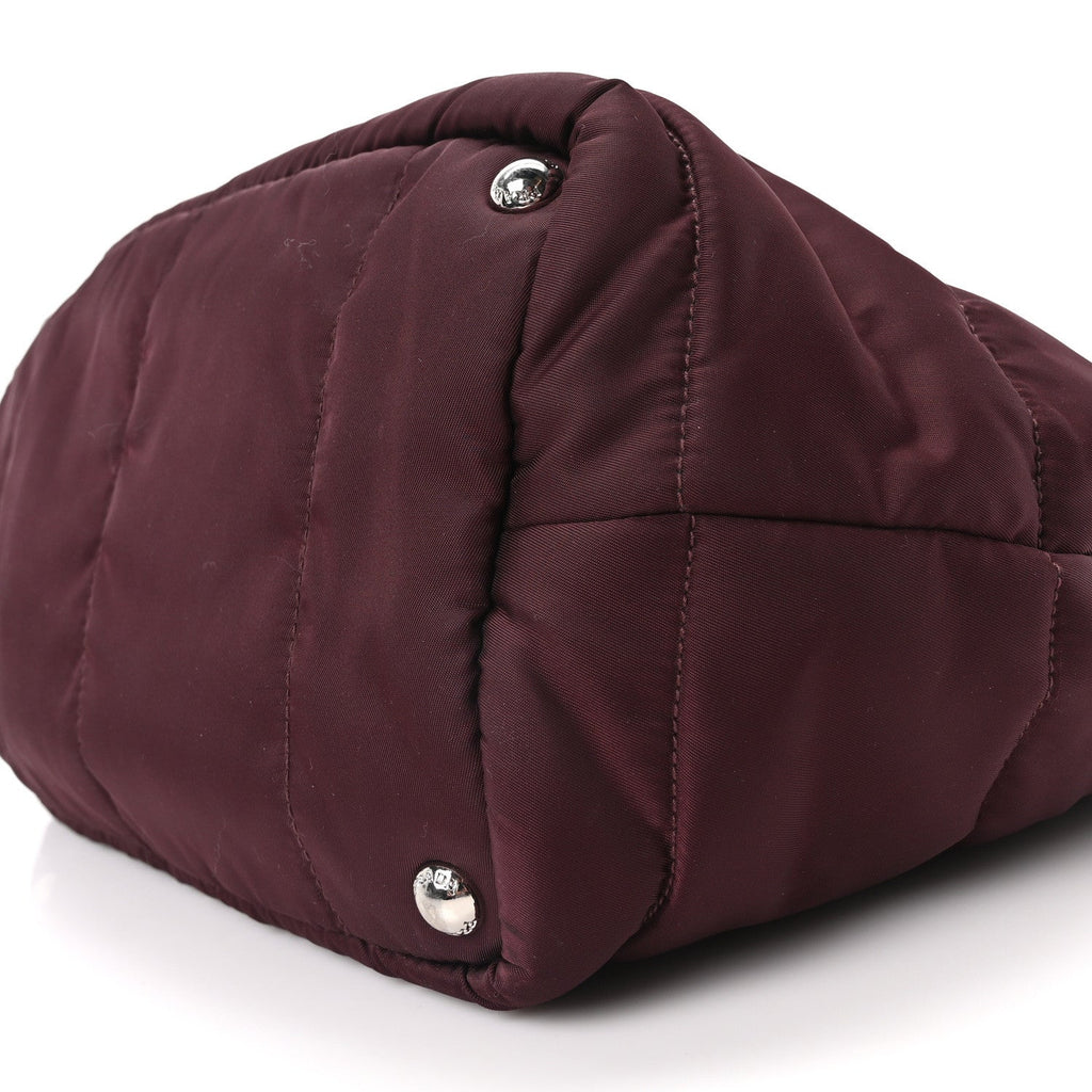 Tessuto Nylon Bomber Tote Bordeaux