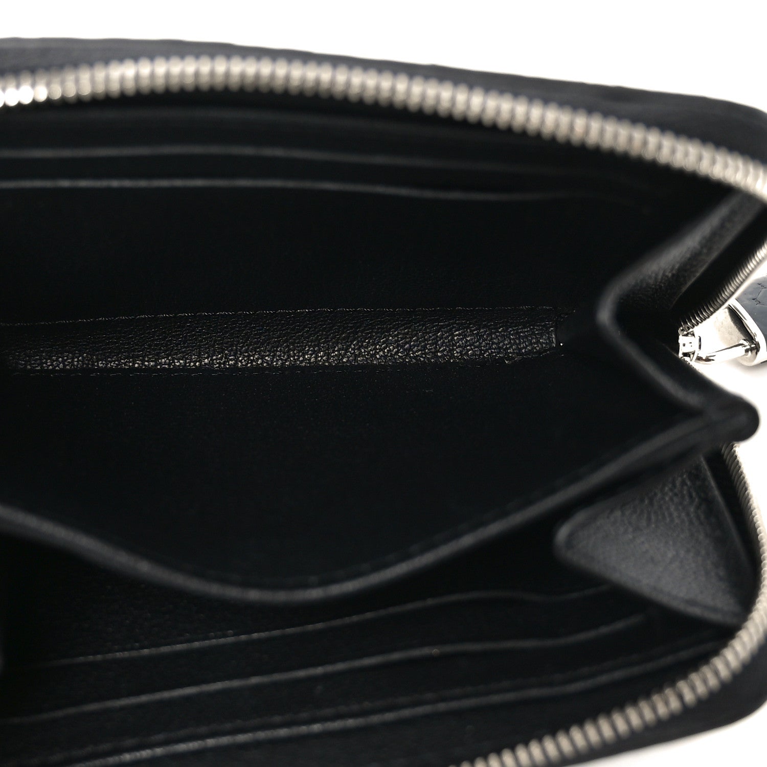 Snakeskin Monogram Zippy Padlock Coin Purse Black