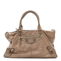 Agneau Giant 12 Rose Gold Hardware Work Gris Poivre