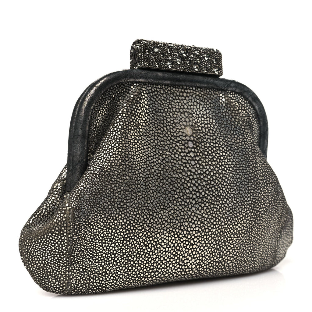Stingray Degrade Frame Clutch Silver
