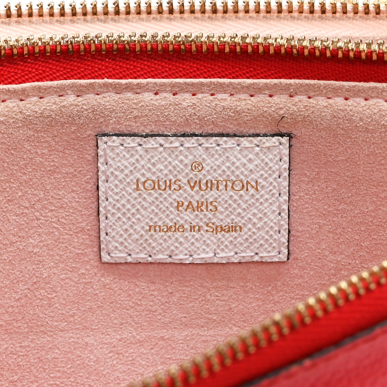 Monogram Giant Double Zip Pochette Rouge