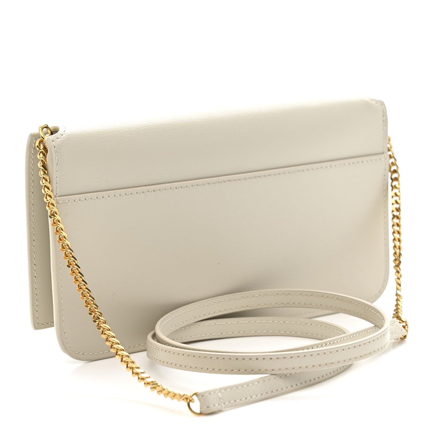 Smooth Calfskin Monogram Phone Holder Crossbody Crema Soft