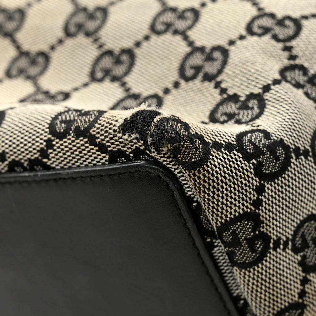 Monogram Large Bucket Tote Black