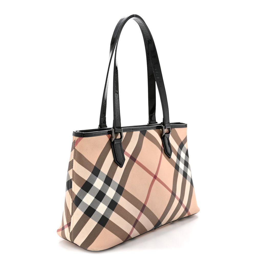 Supernova Check Small Nickie Tote Black