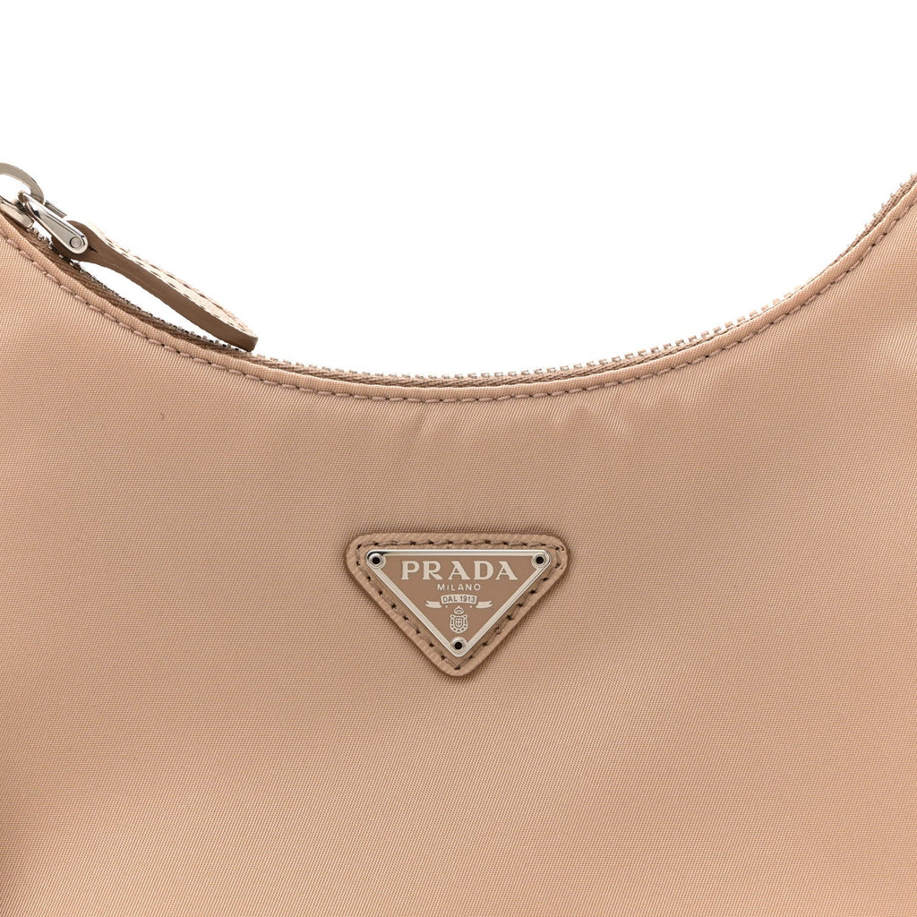 Re-Nylon Saffiano Mini Re-Edition 2005 Bag Cammeo