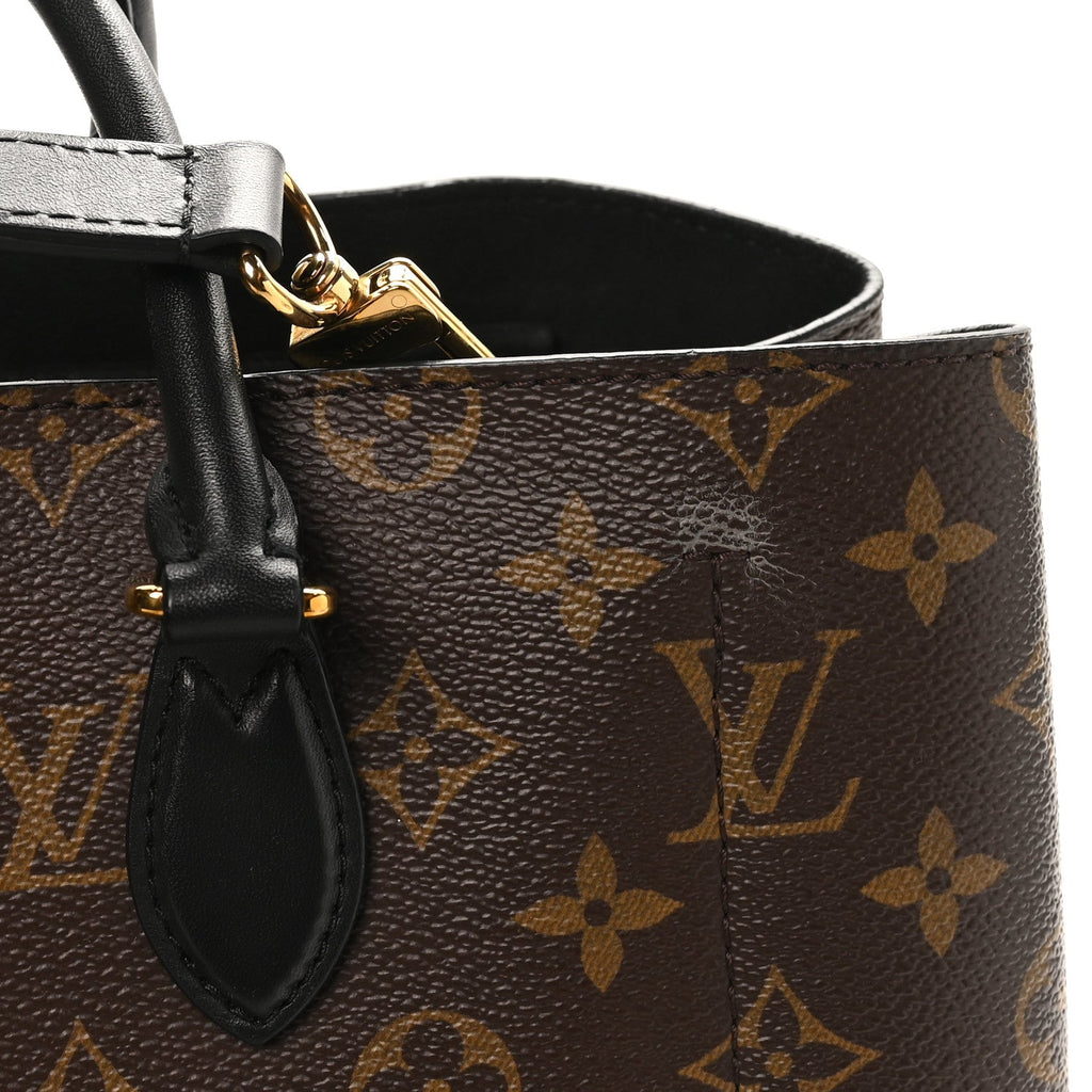 Monogram Flower Tote Black