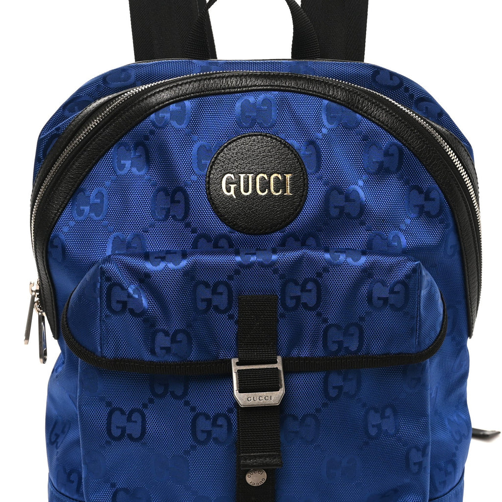 Econyl Nylon Monogram Off The Grid Backpack Guilted Blue Black