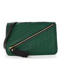 Calfskin Trophe Twist Pocket Shoulder Bag Emerald