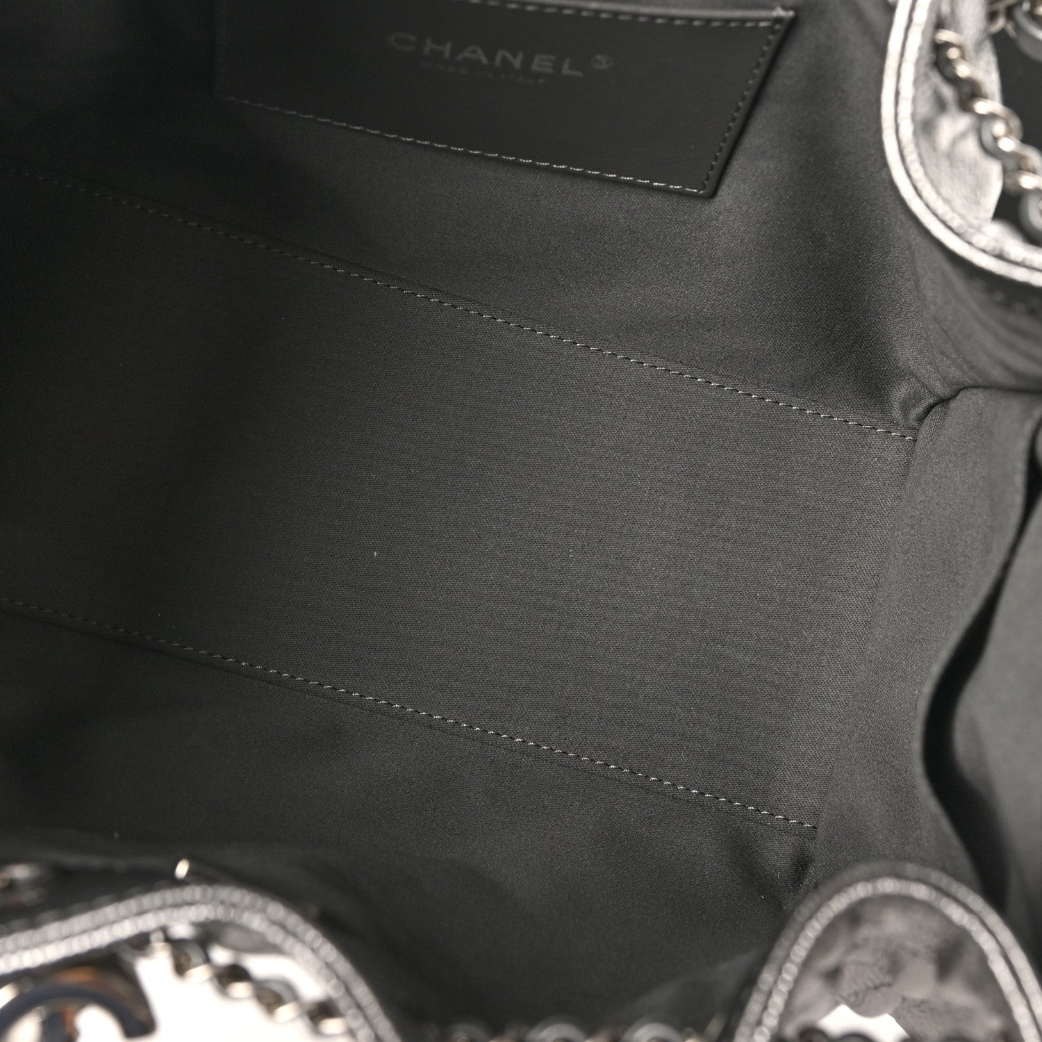 Metallic Caviar Quilted Small Chanel 25 Handbag Anthracite