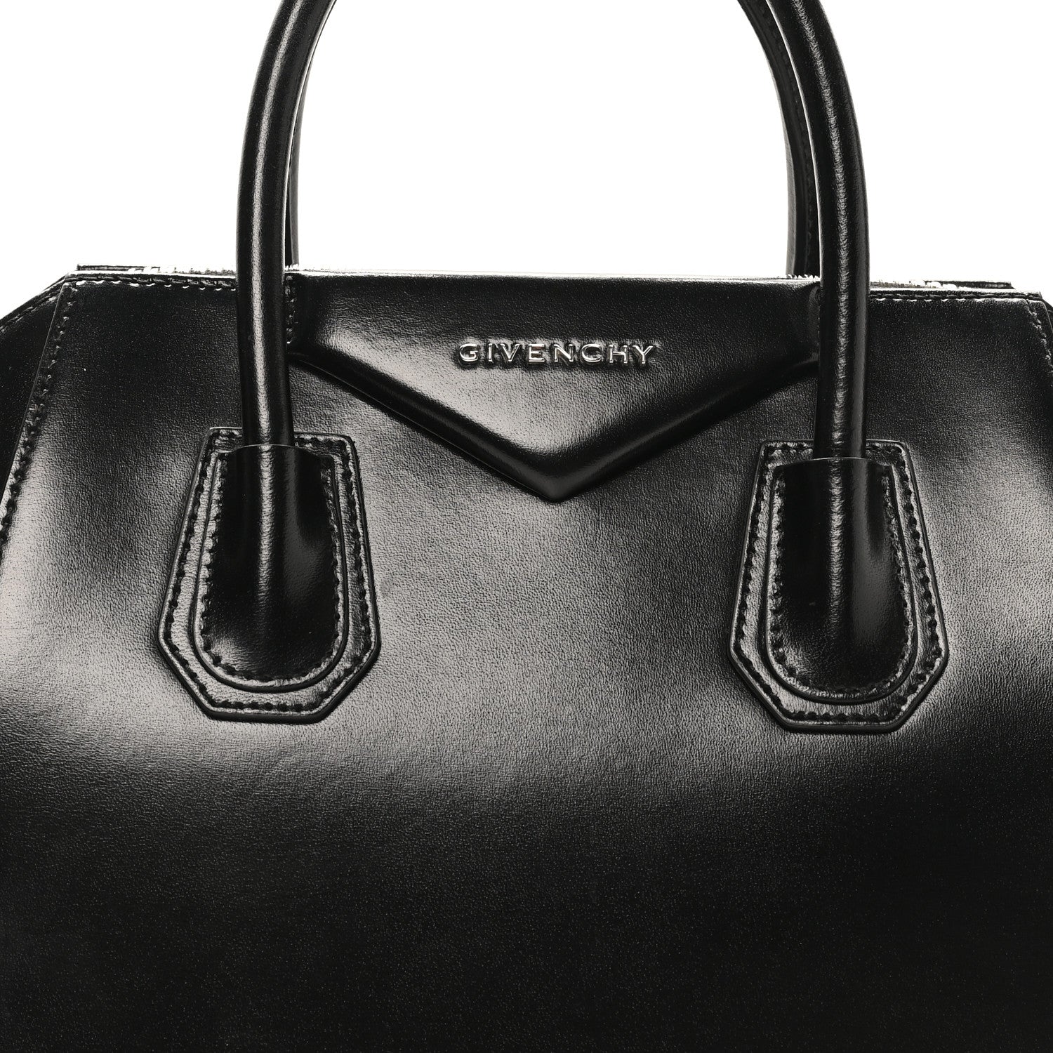 Shiny Lord Calfskin Small Antigona Black