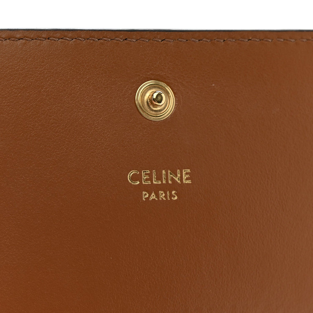 Canvas Triomphe Compact Wallet Tan