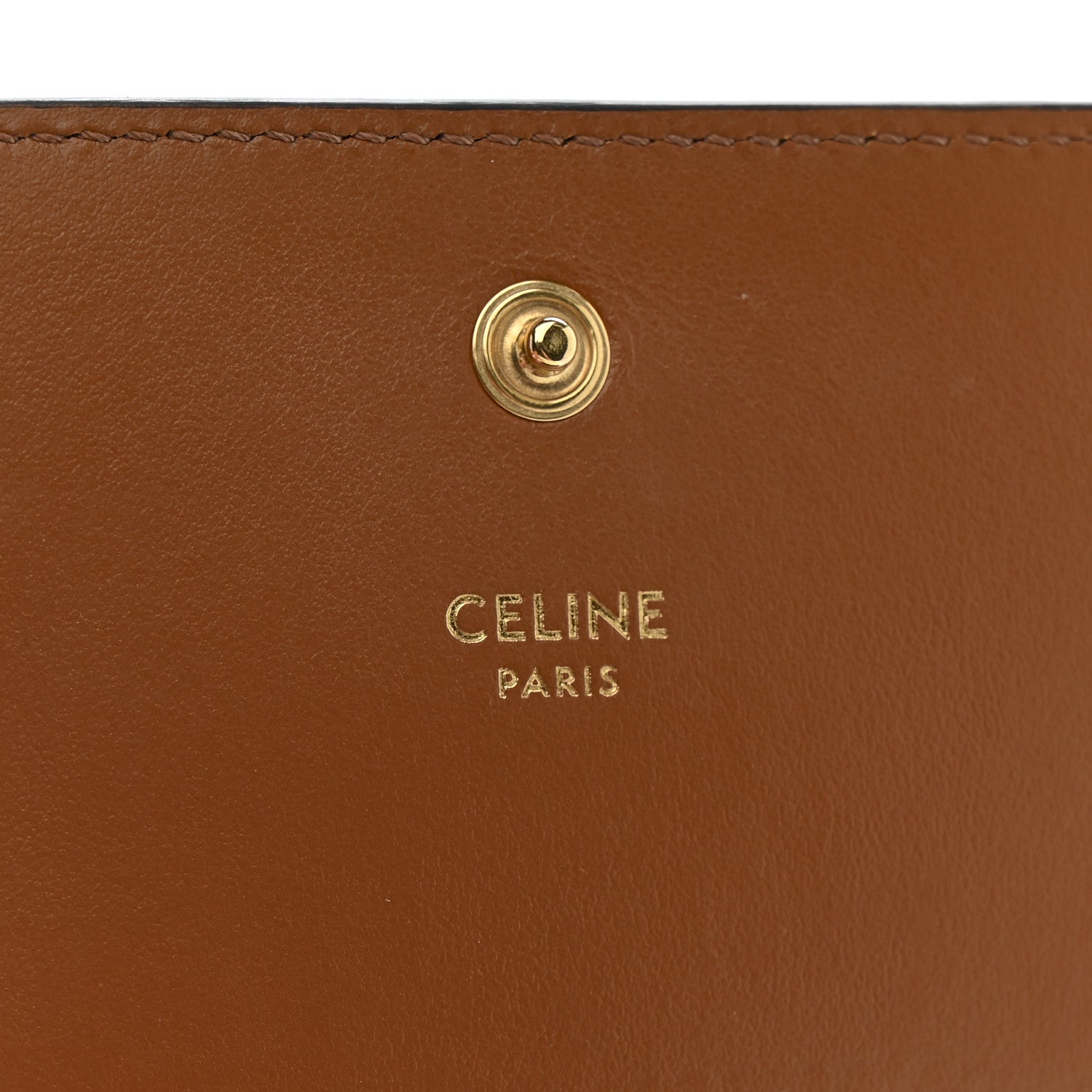 Canvas Triomphe Compact Wallet Tan