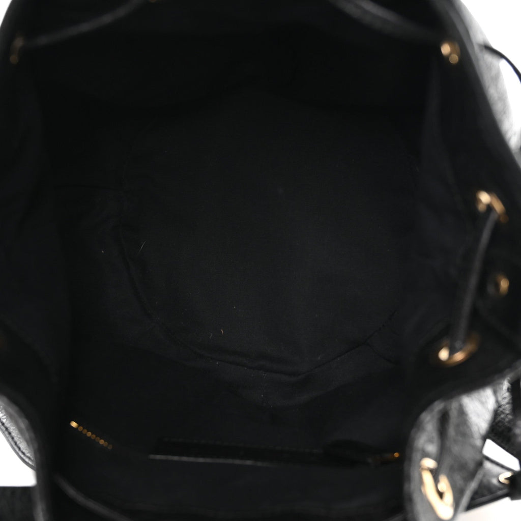 Agneau Giant 12 Gold Hardware Mini Pompon Black