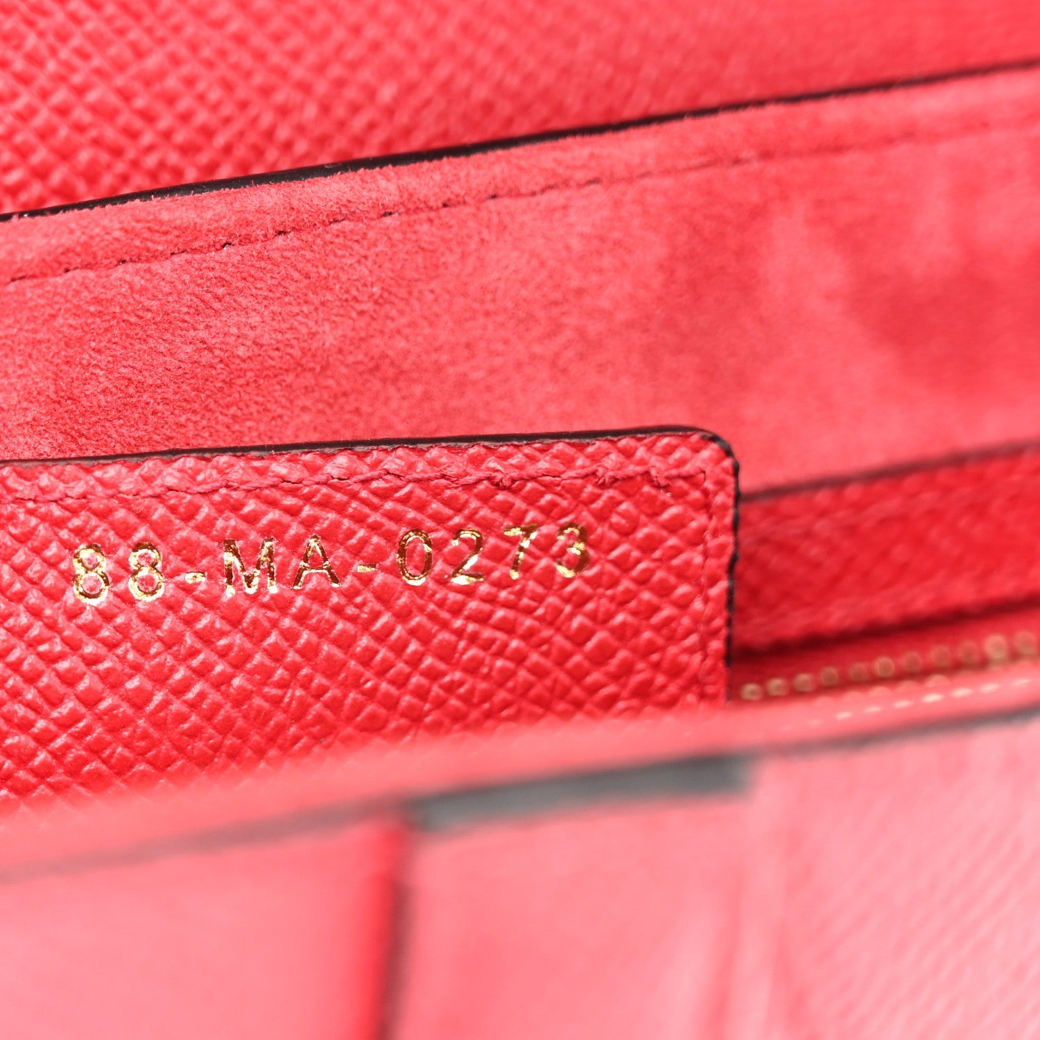 Grained Calfskin Saddle Bag With Strap Cherry Red