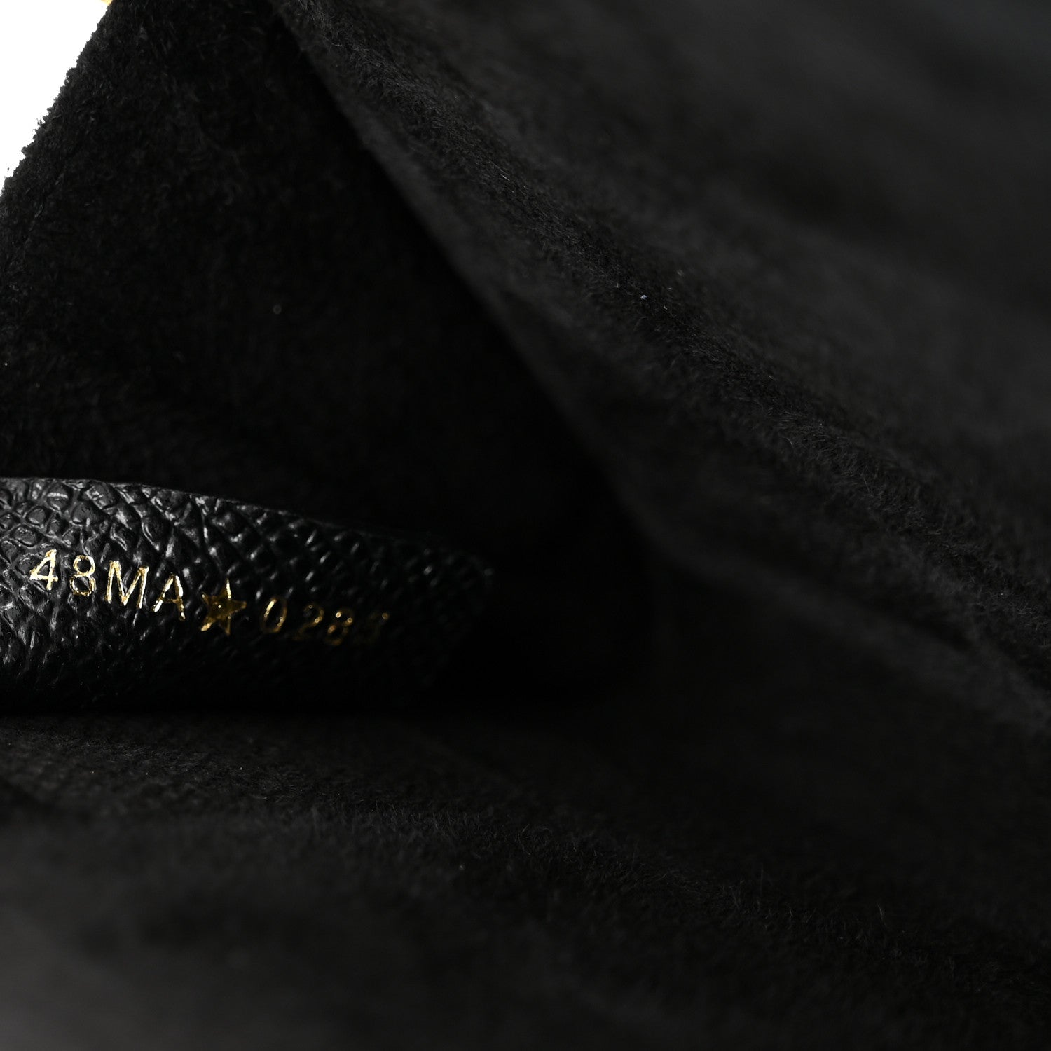 Grained Calfskin Caro Double Pouch Black