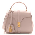 Satinated Calfskin Mini 16 Top Handle Bag Bleached Pink