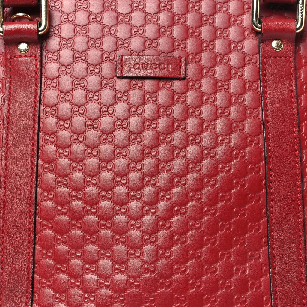 Microguccissima Medium Dome Bag Red